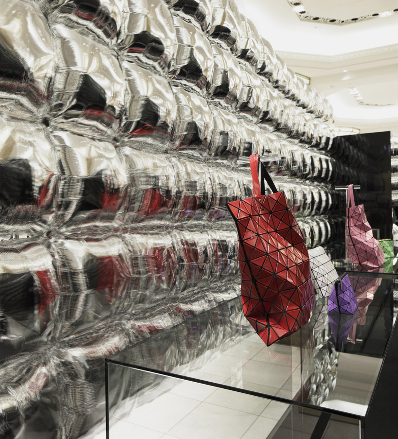 issey miyake bao bao platinum line pop-up store designboom