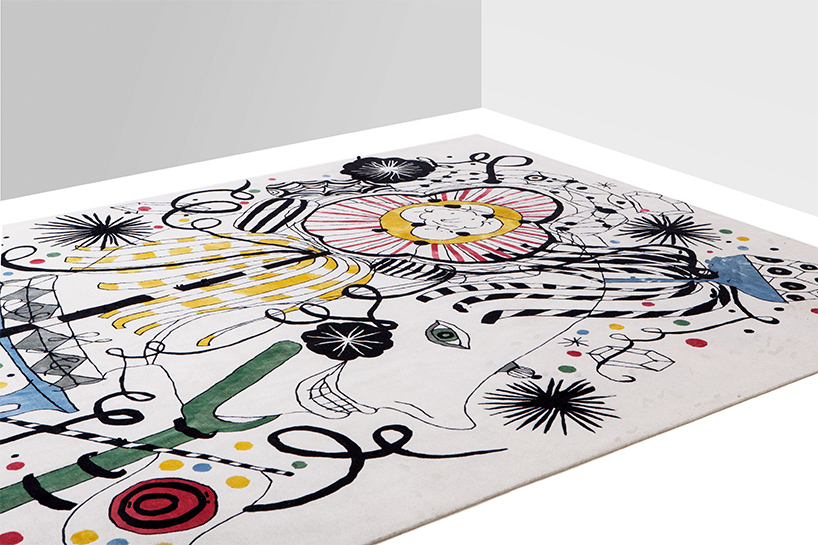 jaime hayon reinterprets afghan and japanese folklore for nodus rugs