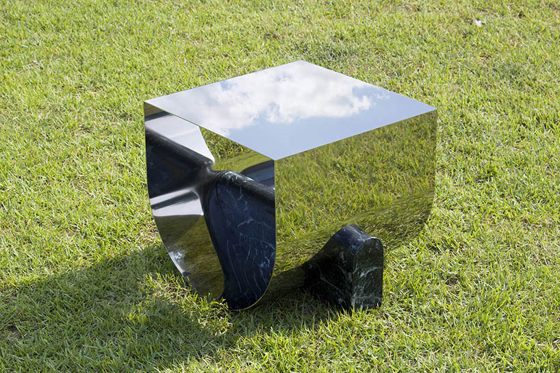 jinsik kim half half collection stainless steel stone designboom