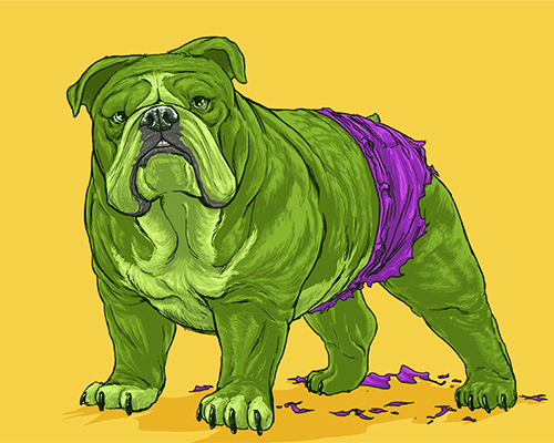 josh lynch illustrates dogs of the marvel universe