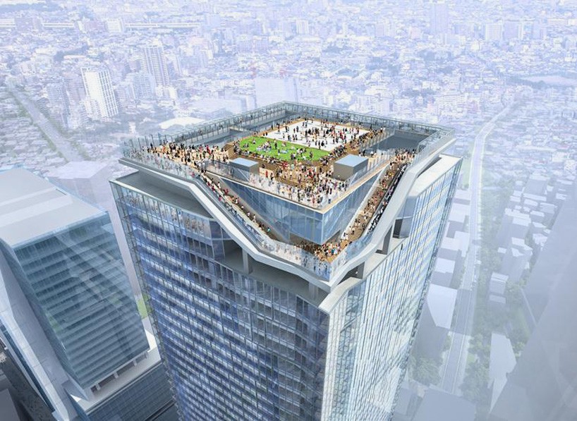 SANAA, kengo kuma + nikken top tokyo skyscraper with rooftop plaza
