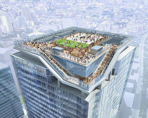 SANAA, kengo kuma + nikken top tokyo skyscraper with rooftop plaza