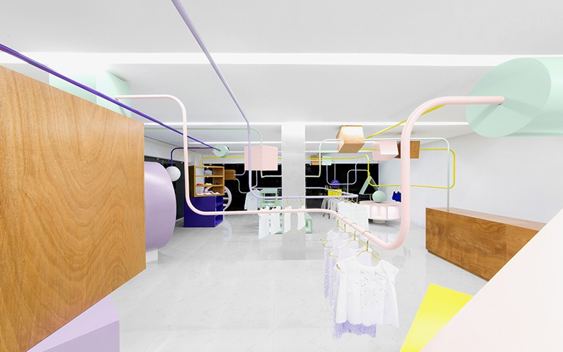 anagrama inserts giant pastel bead maze into kindo children's boutique