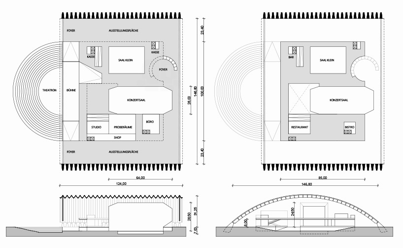 die resonanz concert hall KMS blackspace jurke gebhard niemeir designboom