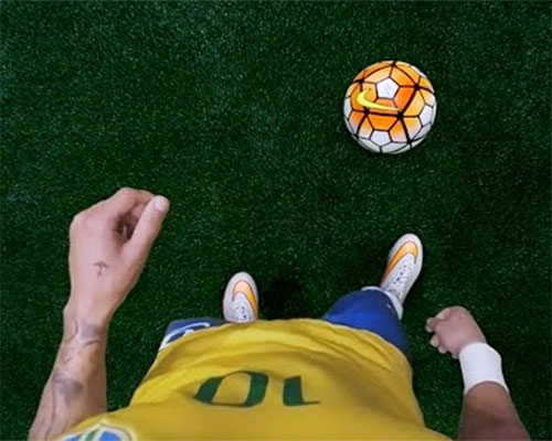 NIKE football campaign exhibits neymar jr experience using virtual reality