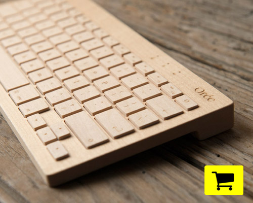 handfinished wooden keyboard features universal bluetooth connectivity