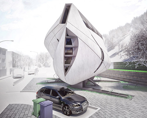 preliminary research office creates sculptural dalian house concept