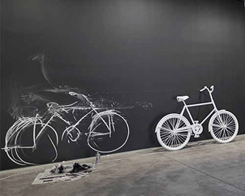 robin rhode: chalk bikes, bulbs and barbed wire at lehmann maupin