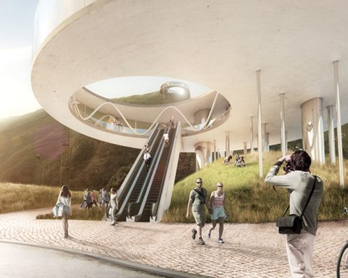 snøhetta's ringed cable car station to reconnect bolzano with italian mountainside