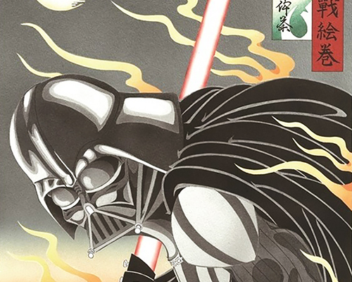 japanese craftsmen interpret star wars scenes through woodblock printing