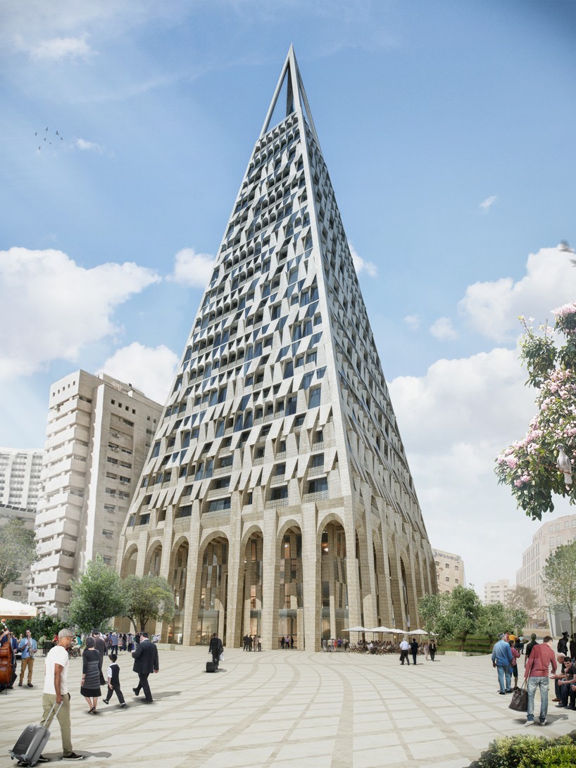 studio libeskind's pyramid tower set to be built in the heart of jerusalem