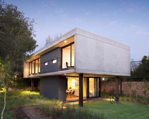 concrete and a flexible plan characterize W design's home studio