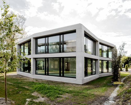 fruehauf henry & viladoms constructs concrete office building in switzerland