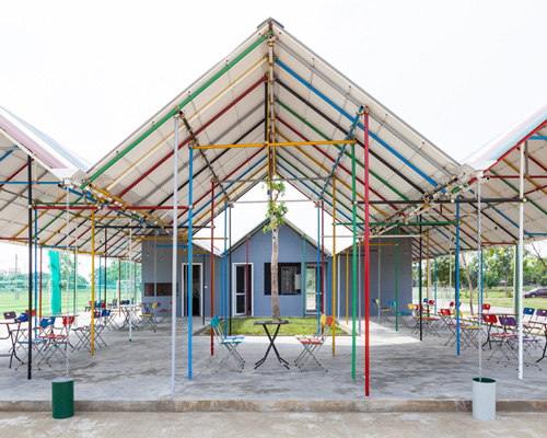 H&P architects constructs colorful re-ainbow community center in vietnam