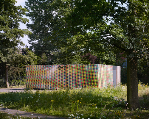MCKNHM architects camouflage CMYK house extension with patterned façade