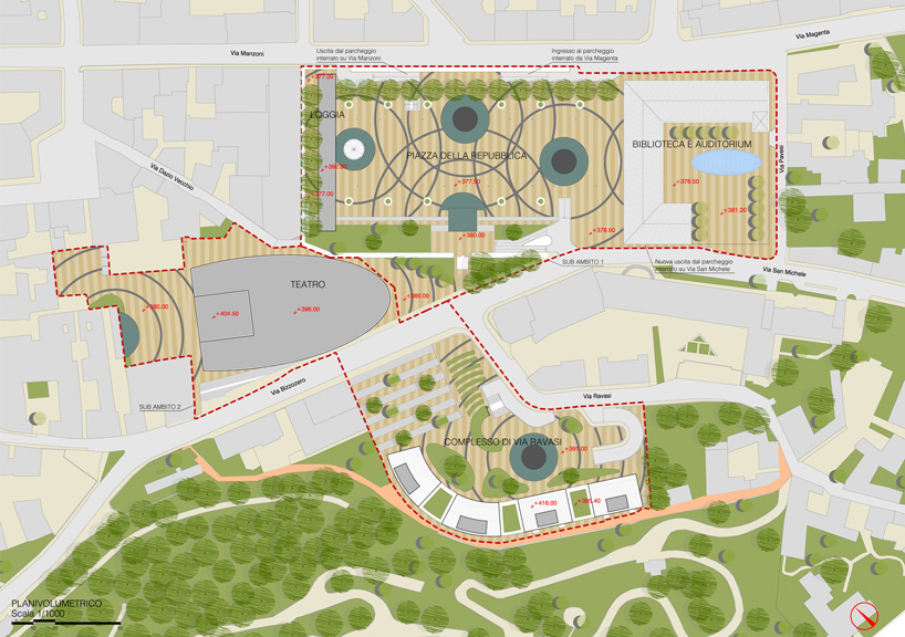 andrea maffei piazza della repubblica varese theatre competition italy designboom