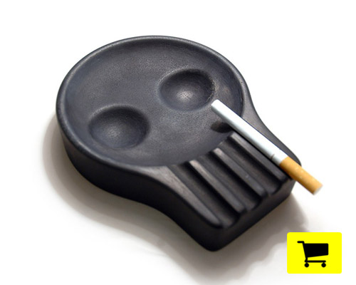 ash tray skully prods smokers to quit with functional form