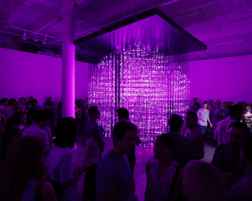 responsive light installation by b-reel creative is controlled by viewer's  breath