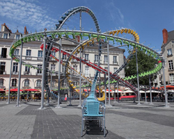 baptiste debombourg twists stellar gravity defying sculpture out of chairs