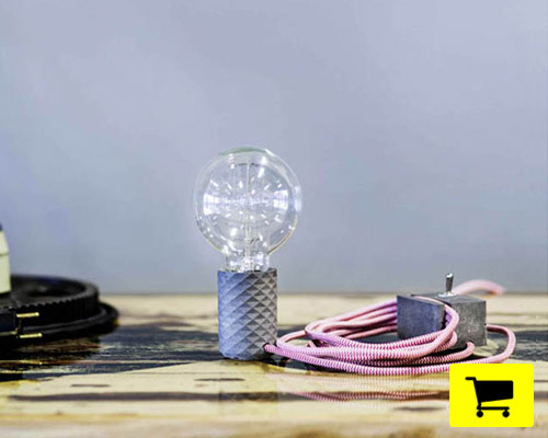 hand formed concrete pendant lamp features customizability