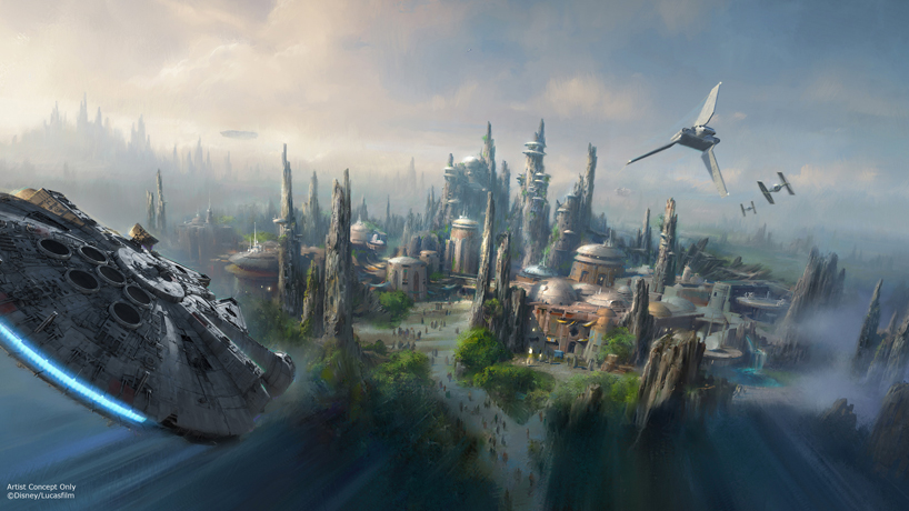 disney announces star wars-themed lands with battle ride + millennium falcon mission