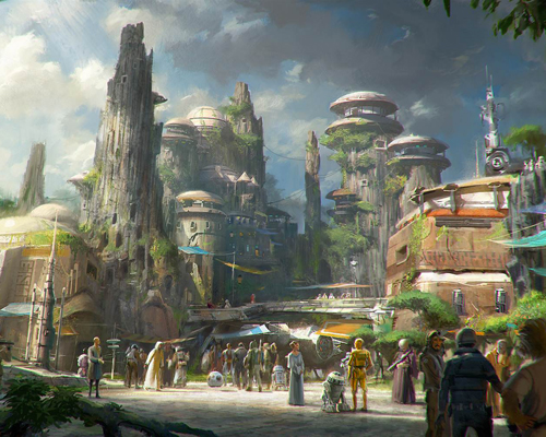 disney announces star wars-themed lands with battle ride + millennium falcon mission