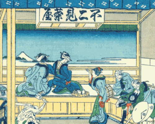 japanese artist brings ukiyo-e woodblock prints to life through animated  gifs