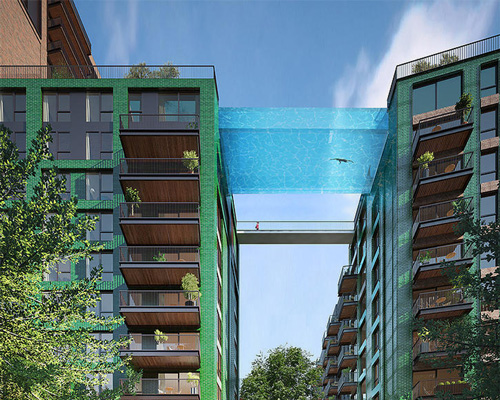 glass-bottomed sky pool set to bridge south london apartment complex