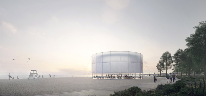 guillaume mazars' ambient light chicago lakefront kiosk proposal