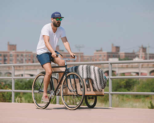 haul large packages and surfboards with the horse sidecar bicycle