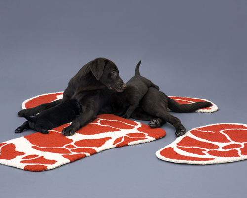 ma yansong serves up three meat-shaped rugs for labradors