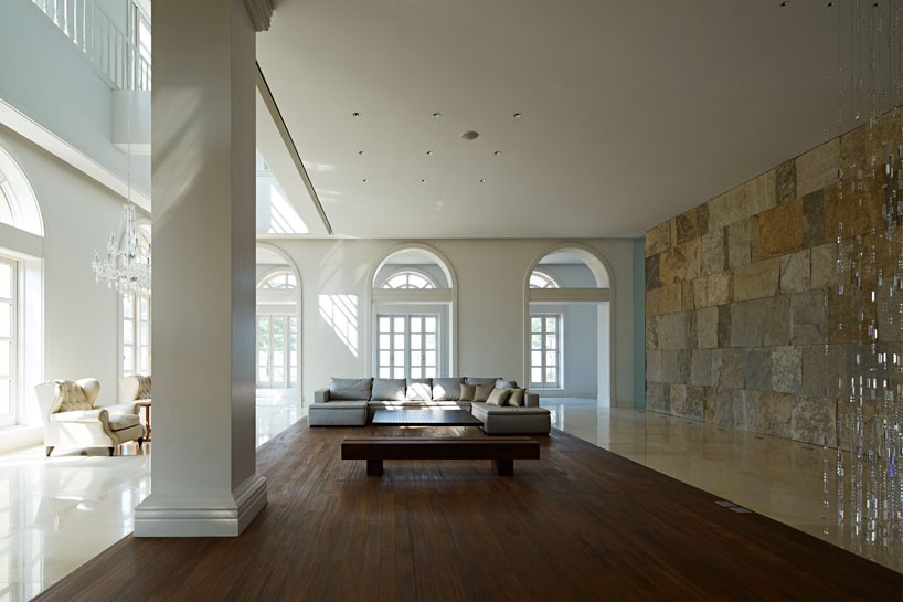 makoto yamaguchi experiments with luxury material textures in laos house