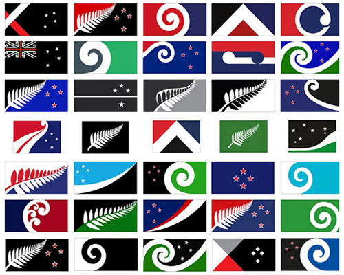 new zealand flag design – long list of 40 proposals unveiled
