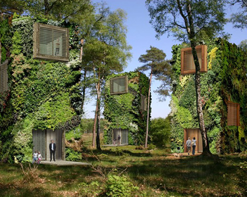 oas1s proposes clusters of tree-bound houses that double as urban parks