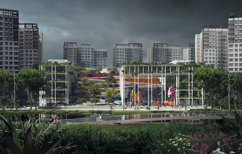 serie architects multiply oasis terrace neighborhood center polyclinic punggol singapore designboom
