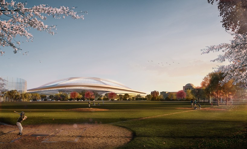 zaha hadid new national stadium tokyo 2020 presentation designboom