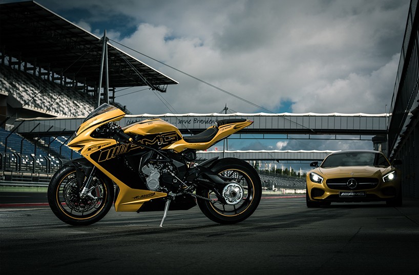 together mv agusta and mercedes-amg create high-performance show bike