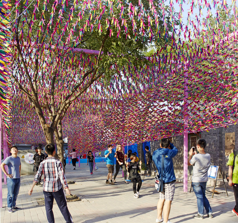 CLOU architects' jianzi pavilion for beijing design week