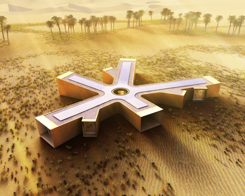 baharash architecture designs a solar-powered desert eco retreat
