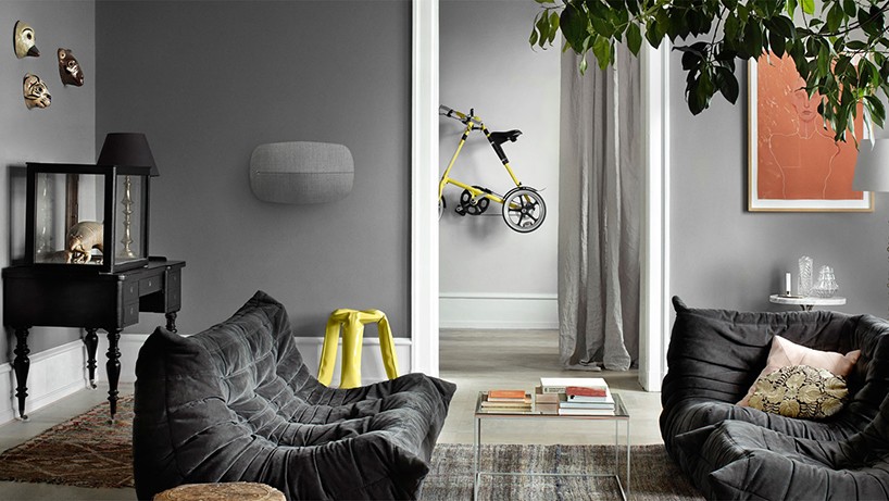 bang and olufsen curved beoplay A6 fills the entire room with sound