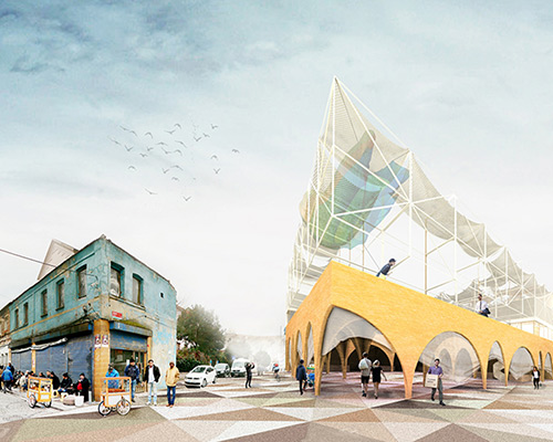 a cloud in the city istanbul cultural market proposal by benoit bourd