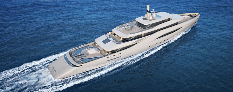 85m luxury yacht by fincantieri + pininfarina includes alterable twin pools