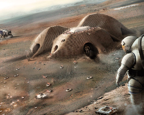foster + partners imagines mars exploration with modular habitats
