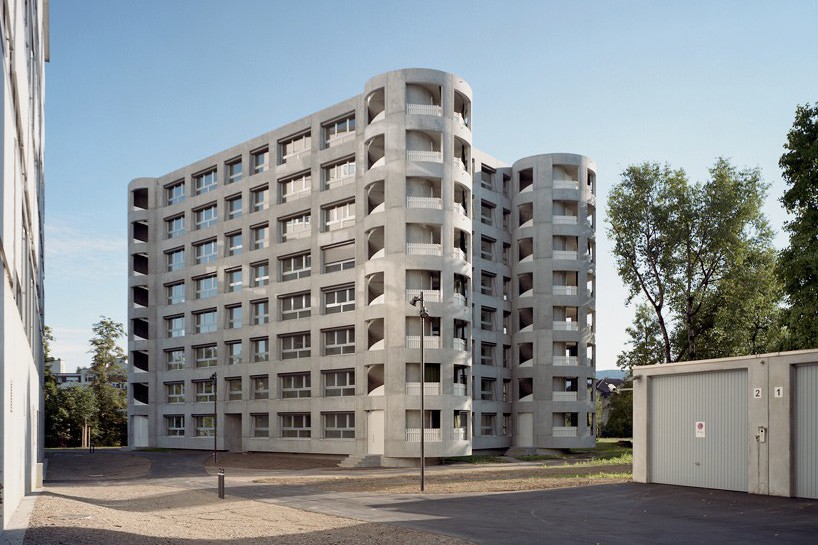 herzog & de meuron constructs concrete apartment building in zellweger park