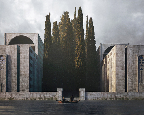 jie ma conceptualizes architectural visions of imagined library landscapes