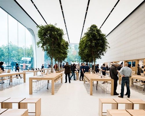 jony ive unveils his first apple store interiors in brussels