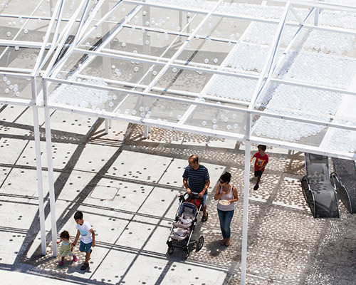 cloud seeding pavilion examines dichotomy between sun and shade