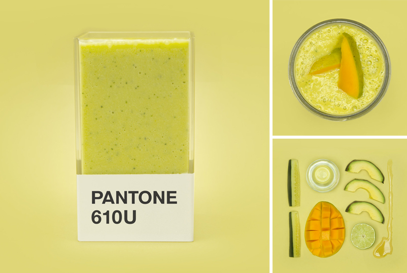 color and culinary themes collide for pantone smoothie series