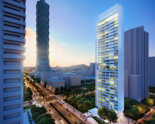 richard meier unveils plans for a high-rise residential tower in taipei