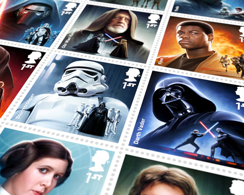 send letters to a galaxy far, far away with royal mail's star wars stamp series